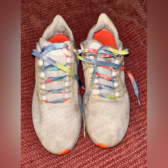 Nike Air Zoom Pegasus 37 white tye dye sneakers size 10 - Picture 2 of 4